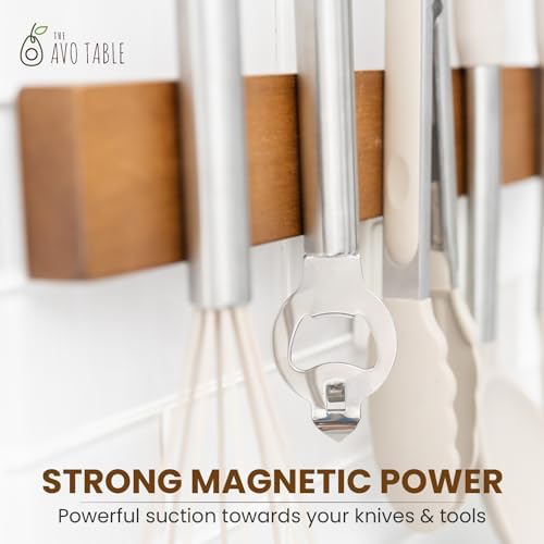 Sturdy Acacia Wood Magnetic Knife Holder for the Kitchen