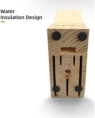 Wooden Knife Block Countertop Organizer