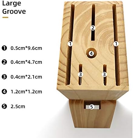Wooden Knife Block Countertop Organizer