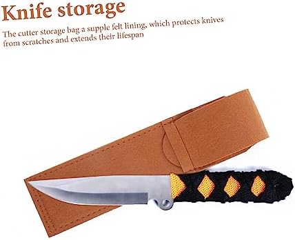 PRETTYZOOM 2pk Leather Cutlery Bag for Kitchen Storage