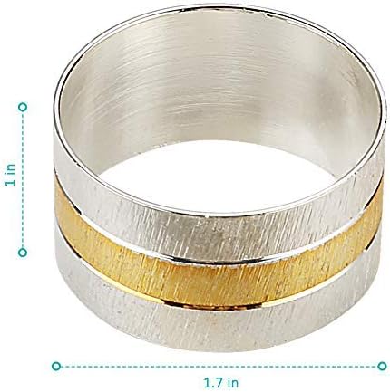 Accmor Metal Gold Round Napkin Rings Set of 4