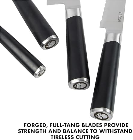Babish German Steel Kitchen Knife Block Set