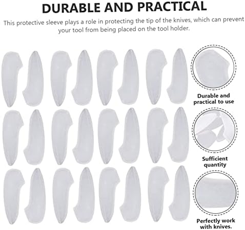 IMIKEYA 50PCS Knife Tip Protectors Plastic Sleeves