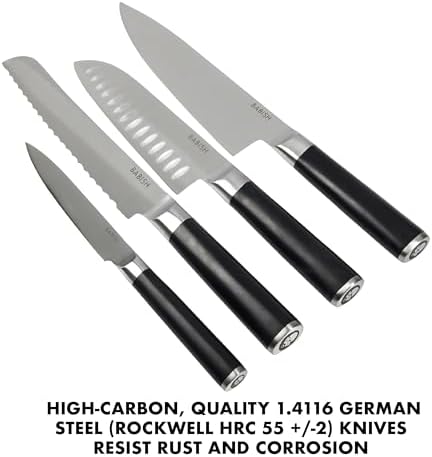 Babish German Steel Kitchen Knife Block Set