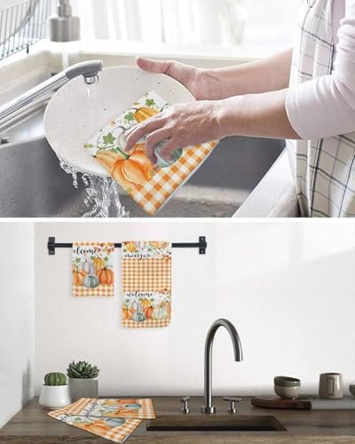 Vibrant Fall Plaid Kitchen Towels 3-Pack