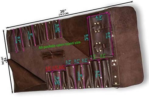 Luvsecretlingerie Chef Knife Roll with 16 Pockets