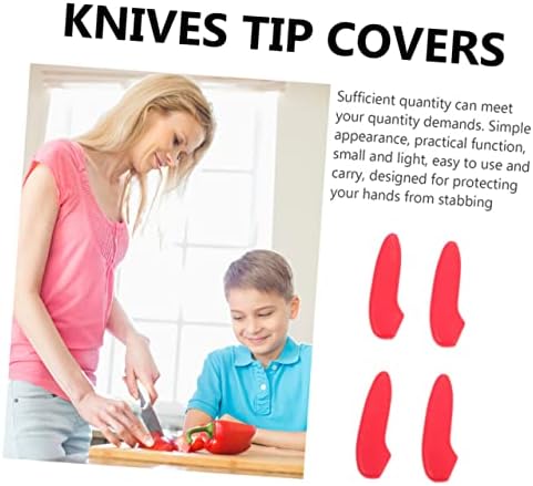 PRETTYZOOM 30-Piece Red Knives Tip Protective Covers