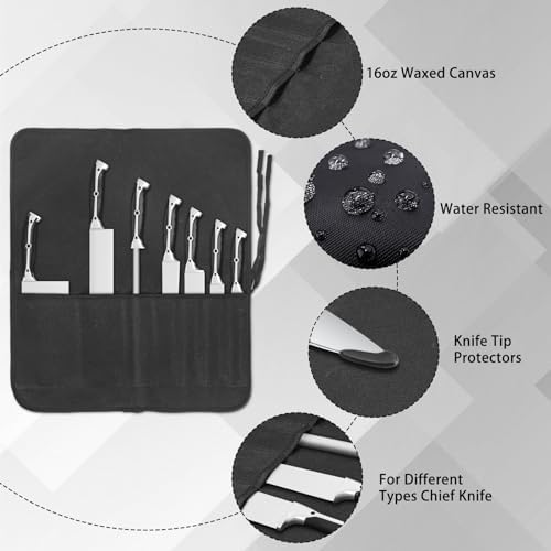 Lelezone Professional Chef Knife Roll Bag for Kitchen Storage