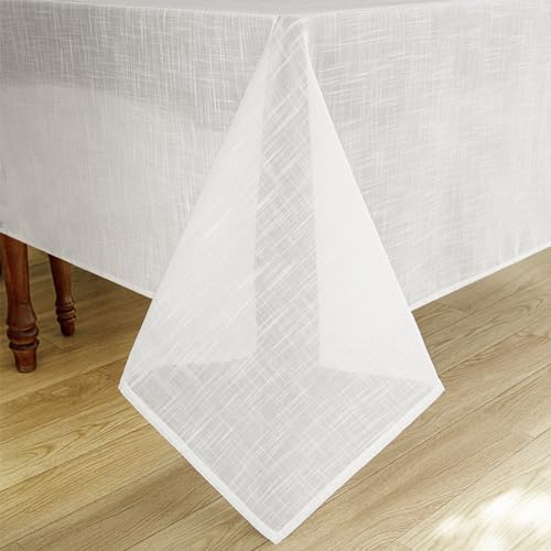Karseteli Linen Textured Rectangle Tablecloth 60x120 Inch
