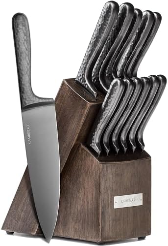 Cambridge Nero 12-Piece Silversmiths Cutlery Block Set
