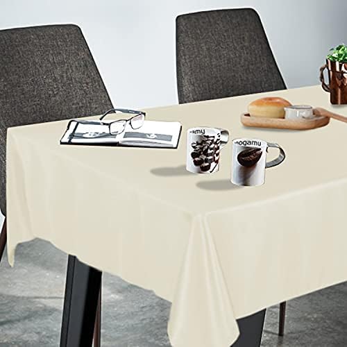 Durable 70x120 Inch Tablecloth for Dining Parties and Camping Ivory