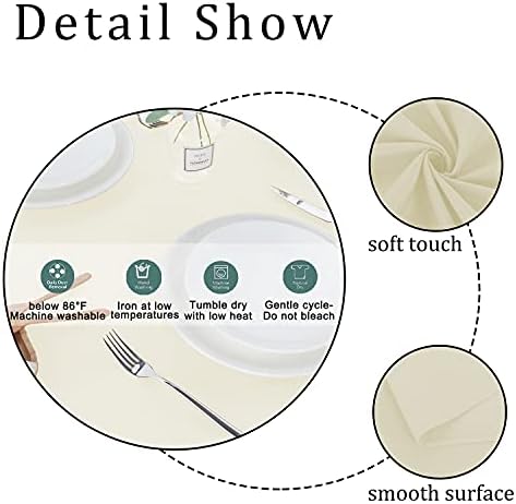 Durable 70x120 Inch Tablecloth for Dining Parties and Camping Ivory