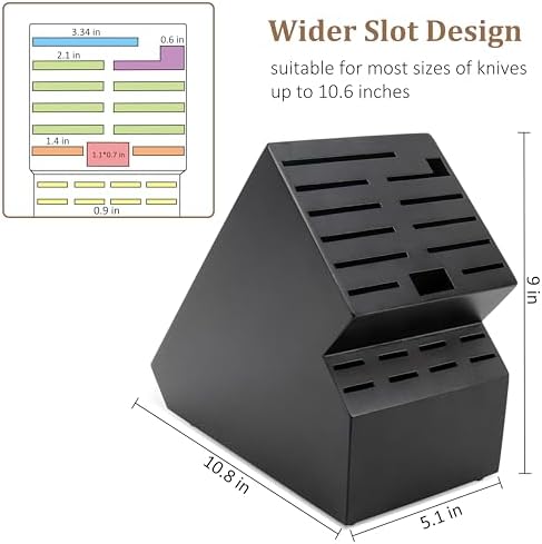 20 Slot Knife Block Storage with Extra Slots