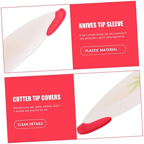 PRETTYZOOM 30-Piece Red Knives Tip Protective Covers