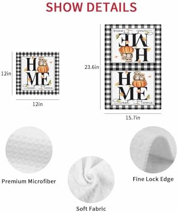 Habtucy 3-Piece Hand Towels Set Waffle Weave Microfiber Black