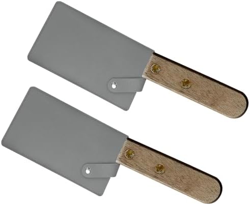 PATIKIL 2-Pack Leather Knife Guards for Kitchen Grey