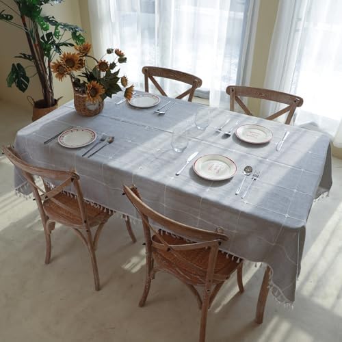 Winknowl Rustic Tablecloth 55x70 Inch Machine Washable