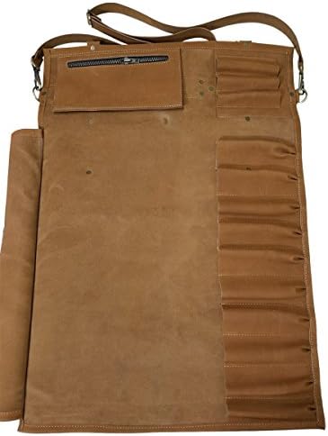 luvsecretlingerie Genuine Lightweight Leather Chef Knife Roll 13 Slots K5