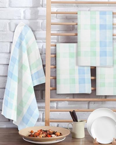 Pastel Waffle Kitchen Hand Towels Set