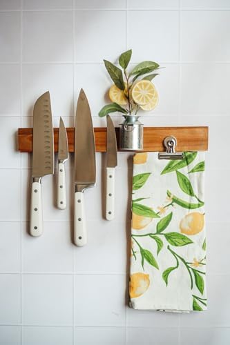 Sturdy Acacia Wood Magnetic Knife Holder for the Kitchen