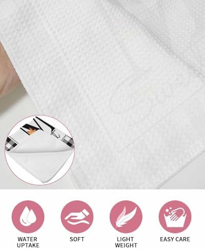 Habtucy 3-Piece Hand Towels Set Waffle Weave Microfiber Black