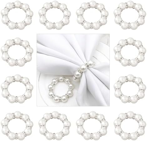 Elegant Pearl Napkin Rings - Perfect for Special Occasions