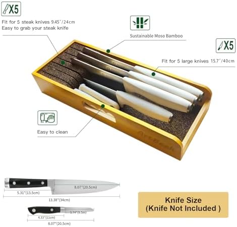 Bamboo Knife Holder for Drawers