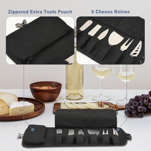 Cheese Knife Organizing Case Mini Knives Roll Bag for Travel Parties