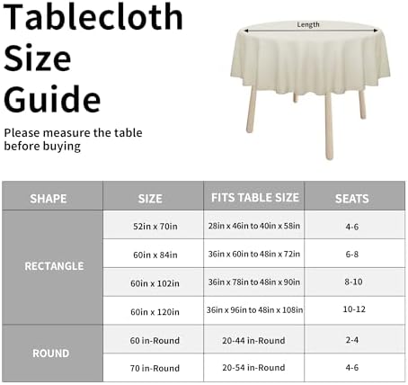 Easy-Going Faux Linen Waterproof Tablecloth