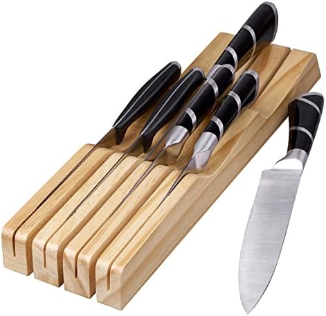 RedCall Kitchen Knife Holder for Drawer Solid Wood Universal Knife Block