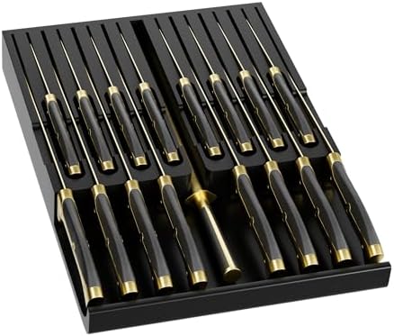 Domax Bamboo Knive Block Fit 16 Knives Plus Sharpener