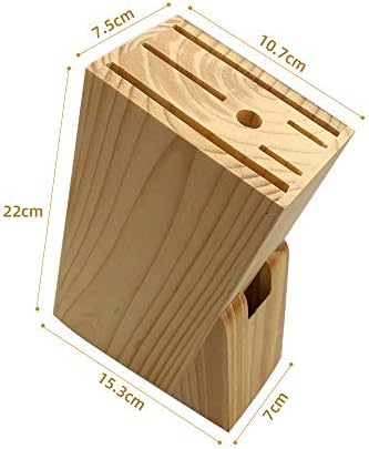 Wooden Knife Block Countertop Organizer