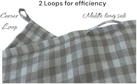 Eight Owls Stonewashed Linen Dish Towels - Set of 2 Natural Check 1