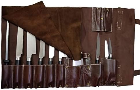 Lightweight Premium Leather Chef Knife Bag