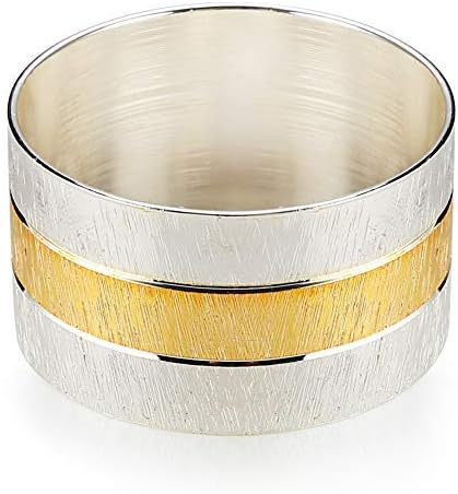 Accmor Metal Gold Round Napkin Rings Set of 4