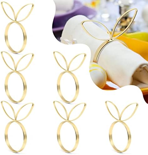 Kesote bunny napkin rings for Easter dinner table decor