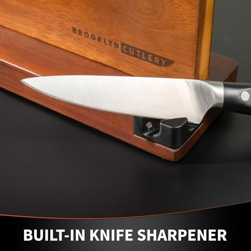 Magnetic Knife Block with Acacia Wood