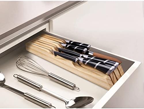 RedCall Kitchen Knife Holder for Drawer Solid Wood Universal Knife Block