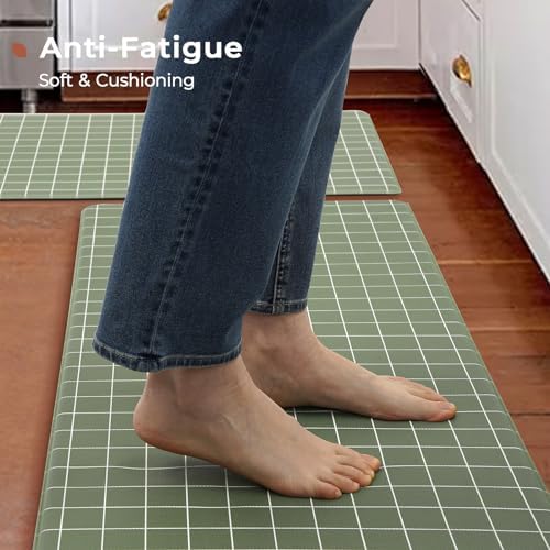 FRESHMINT Kitchen Mat Set Soft Durable 2-PieceANTI-FATIGUE Mat