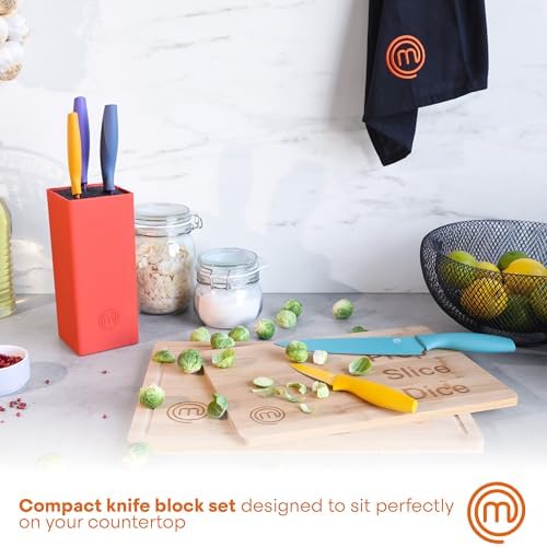 MasterChef 6-Piece Knife Block Set Red