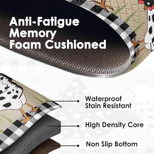 Anti-Fatigue Kitchen Rugs Set of 2 miraclefloor