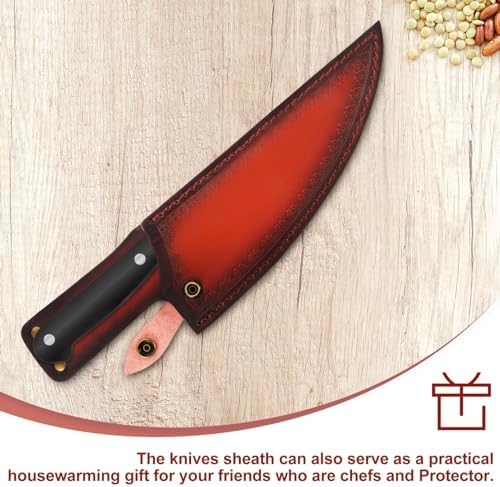 PRETTYZOOM Safety Knives Cover - PU Leather Edge Guard for Kitchen Use