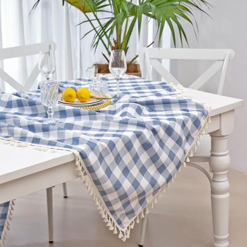Midsummer Breeze farmhouse checkered tablecloth