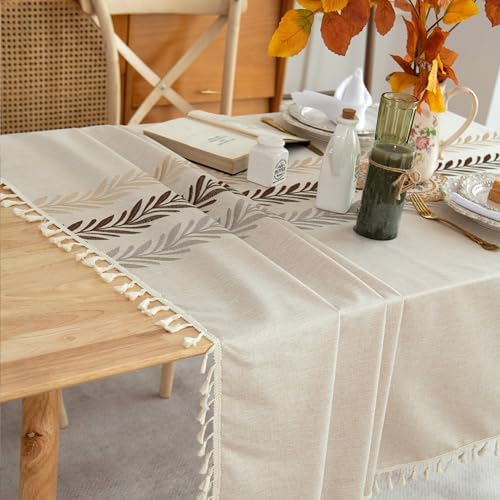 Elegant Rustic Faux Linen Tablecloth for Everyday Use