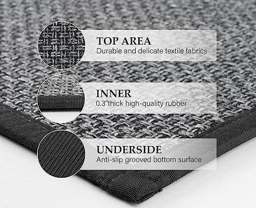 Washable Non-Skip Kitchen Rugs Set for Farmhouse Style