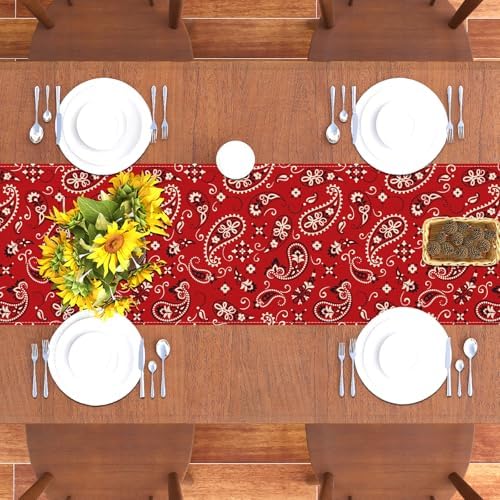 13x90 premium Western_tablecloth for parties and events