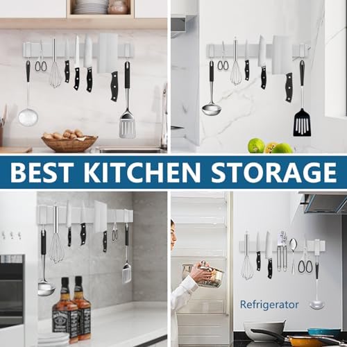 16-Inch Stainless Steel Magnetic Knife Strips Secure Kitchen Organizing Solution