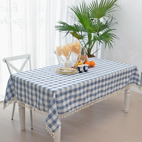 Midsummer Breeze farmhouse checkered tablecloth
