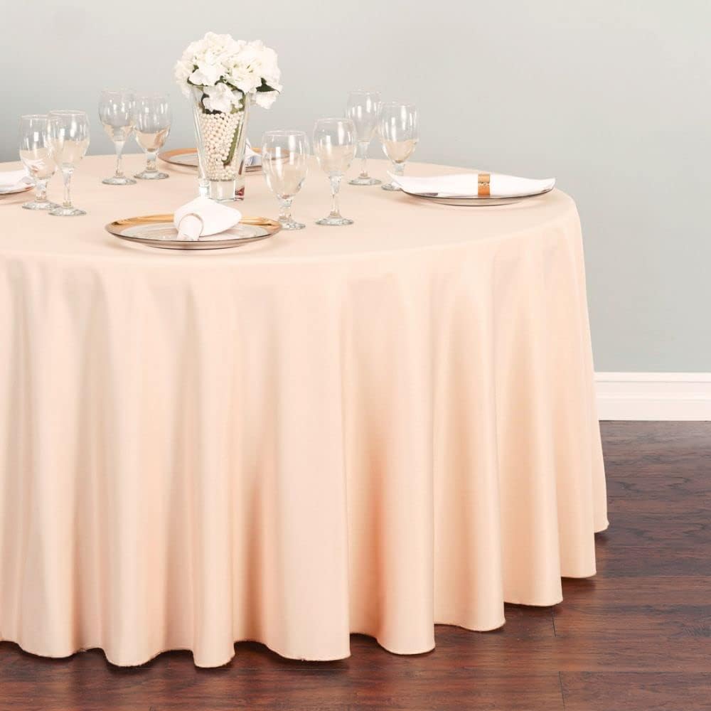 Peach Tablecloth for Large Gatherings