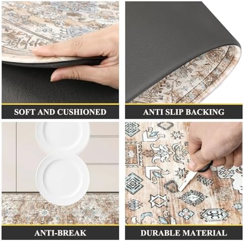 Pauwer Anti Fatigue Kitchen Mat Set of 2